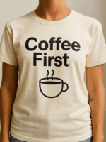 T Shirt "Coffee First" - Image 2