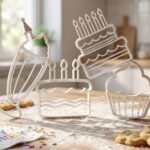 Birthday cookie cutters set (Cake - milkshake) (Printed)